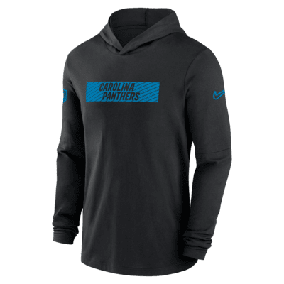 Carolina Panthers Sideline Men s Nike Dri FIT NFL Long Sleeve Hooded Top. Nike